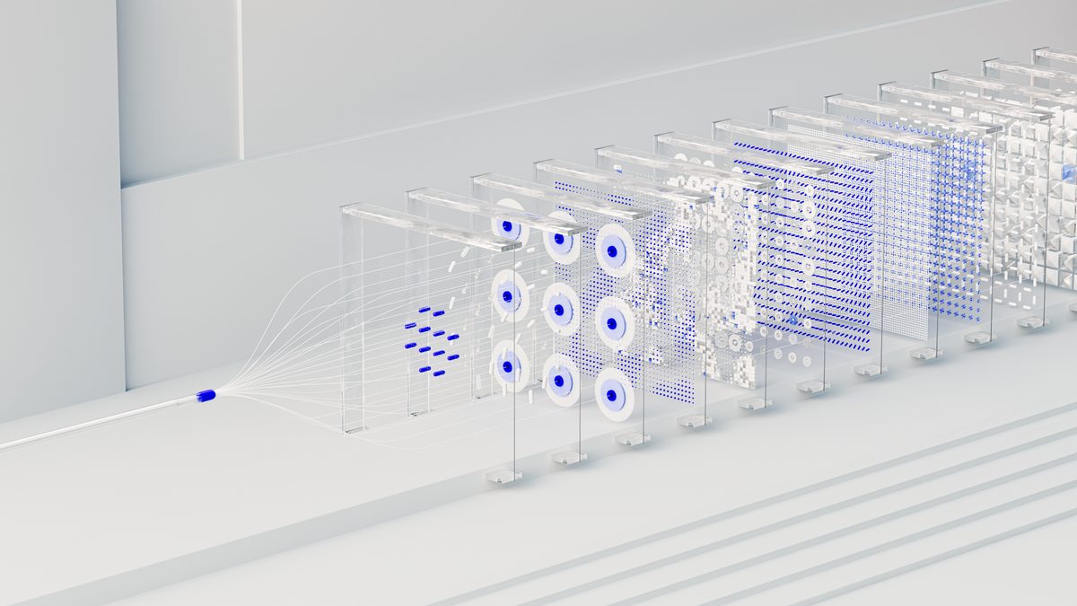 Artistic render of a neural network